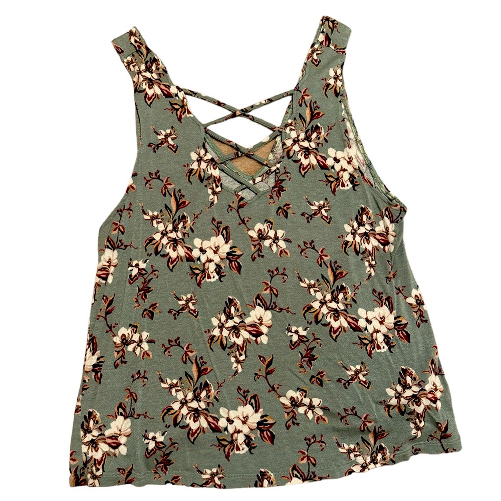 American Eagle Outfitters Women’s Green Floral Blouse